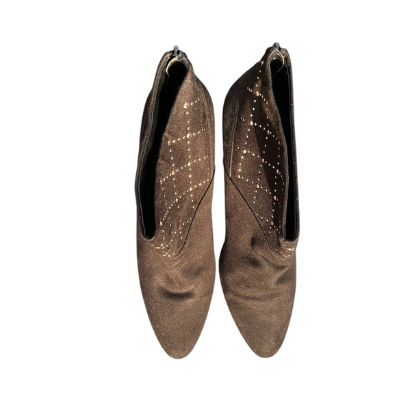 NWOT Women’s black ankle gold rhinestone boots w a 3.5 inch heel size 11 by IMPO - Picture 3 of 4